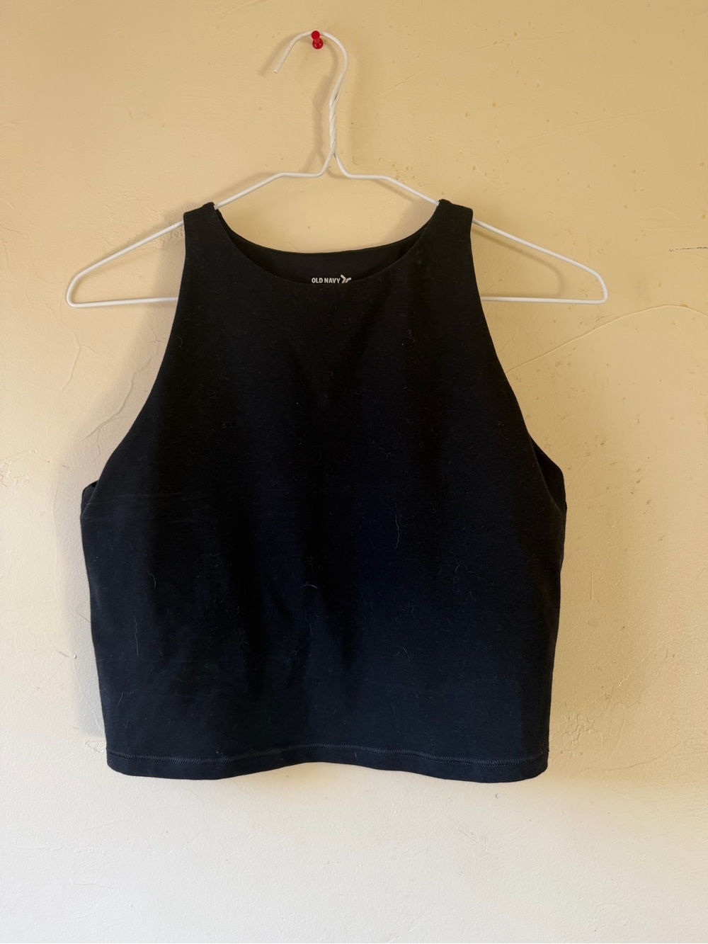 Old Navy Black High-Neck Cropped Tank